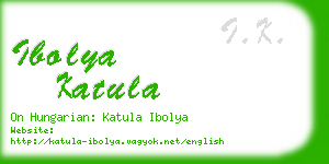 ibolya katula business card